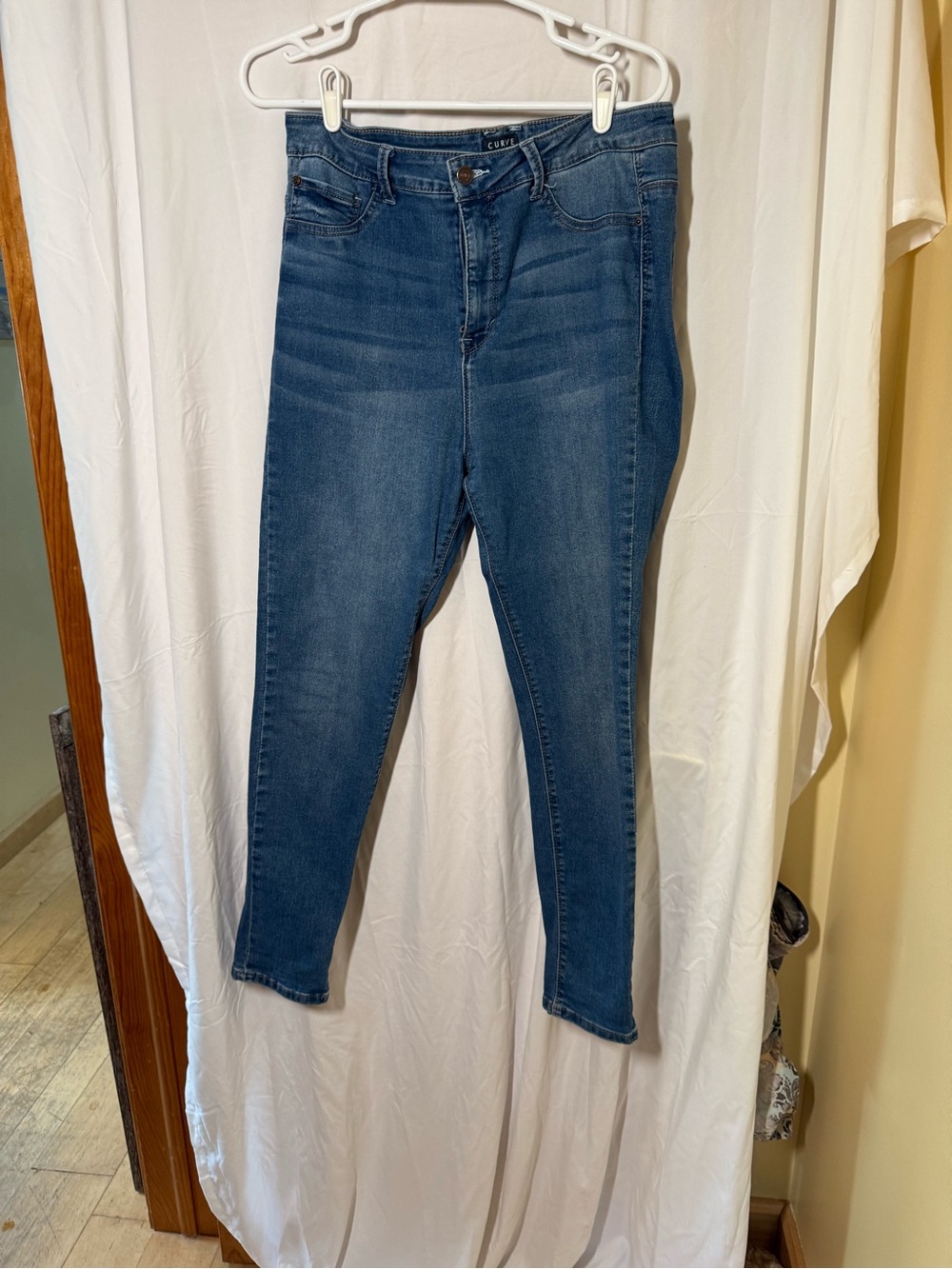 Stretch Dark Blue Skinny Jeans by curve appeal